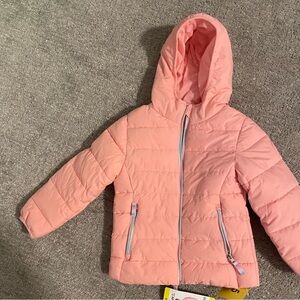 Girls Size 5 Jersey Lined Bubble Jacket in Pink